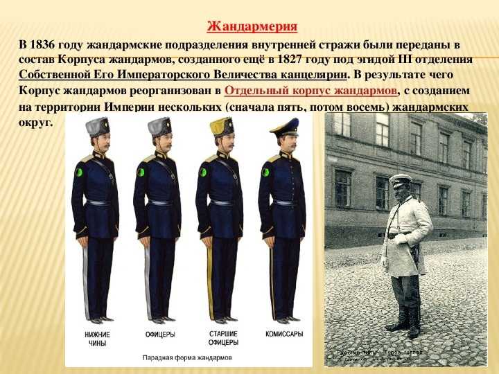 Отдельный корпус жандармов — офицеры русской императорской армии