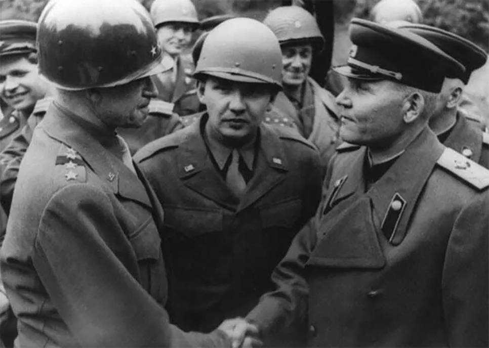 Встреча на эльбе советских и союзных войск в 1945 году