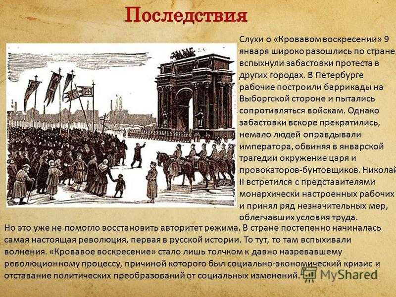 Кровавое воскресенье: предпосылки, ход событий и итоги