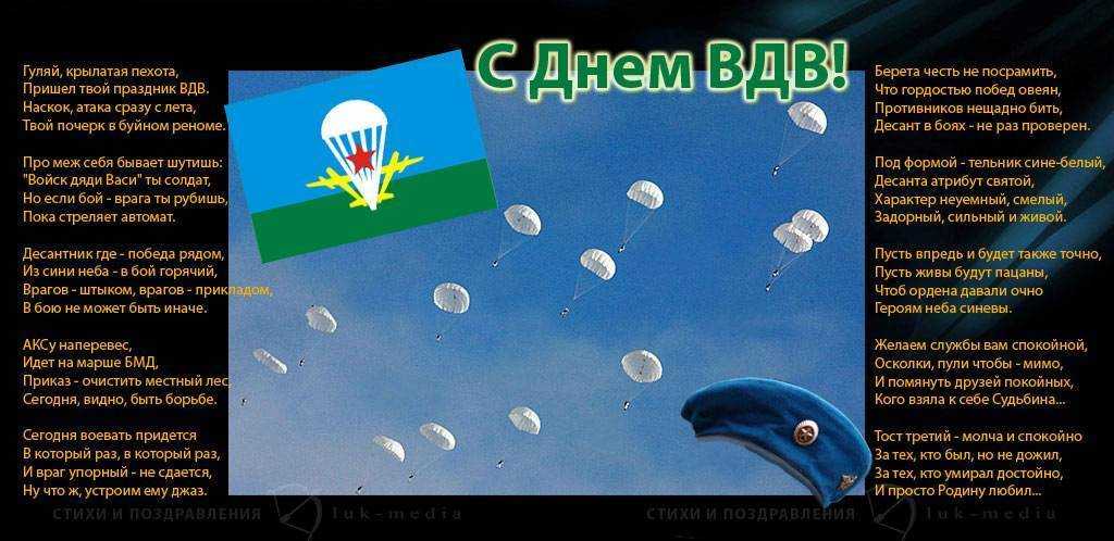 2 августа - день воздушно-десантных войск | воинские части