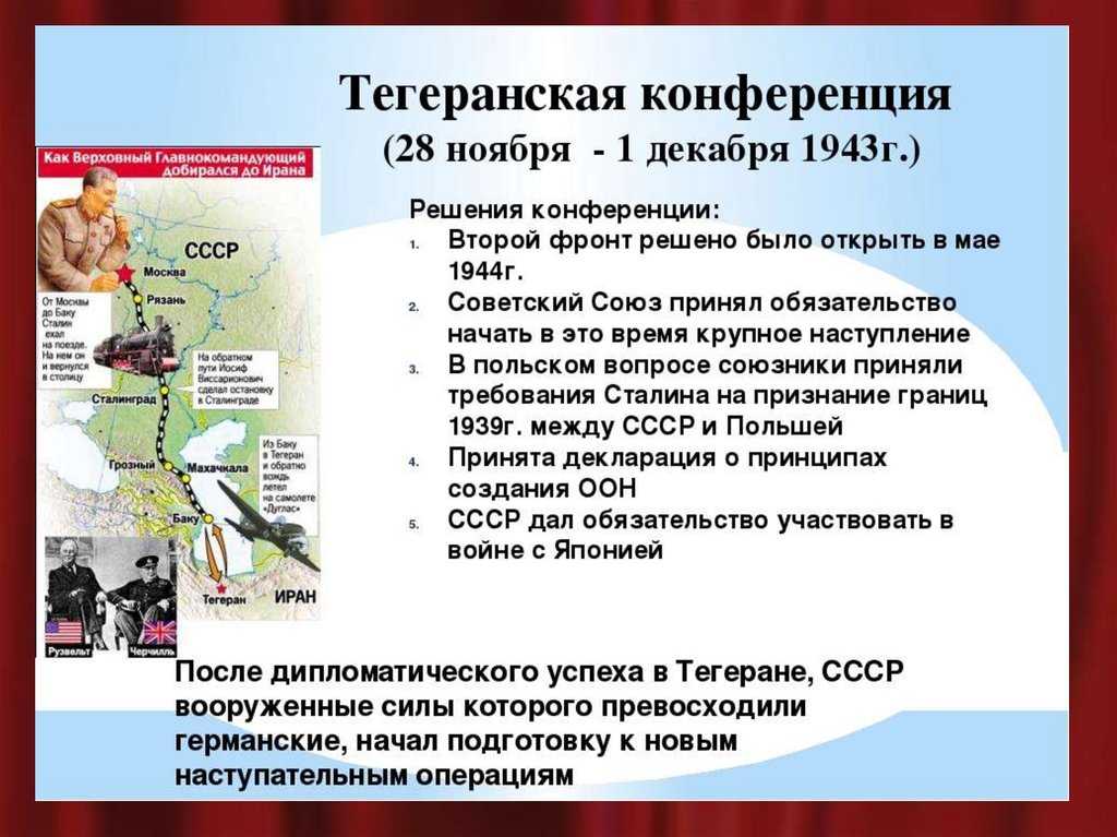 Тегеранская конференция: решения которые были приняты, что обсуждалось, итоги и значение кратко