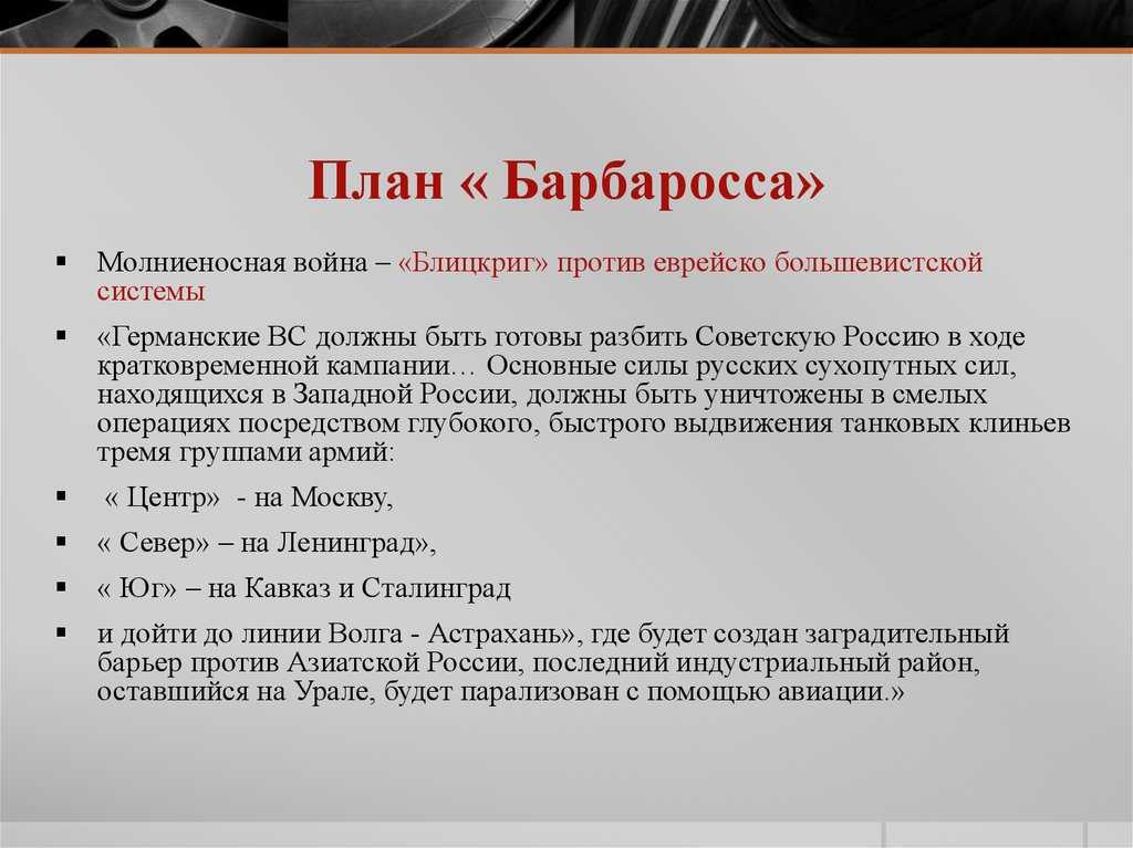 План барбаросса