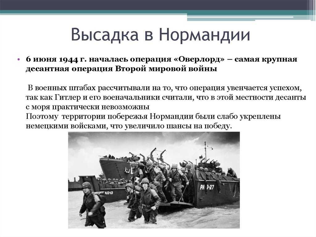 Драма в нормандии - высадка войск союзников | хронотон