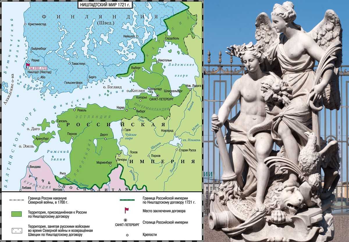 10 сентября 1721 года подписан ништадтский мирный договор
