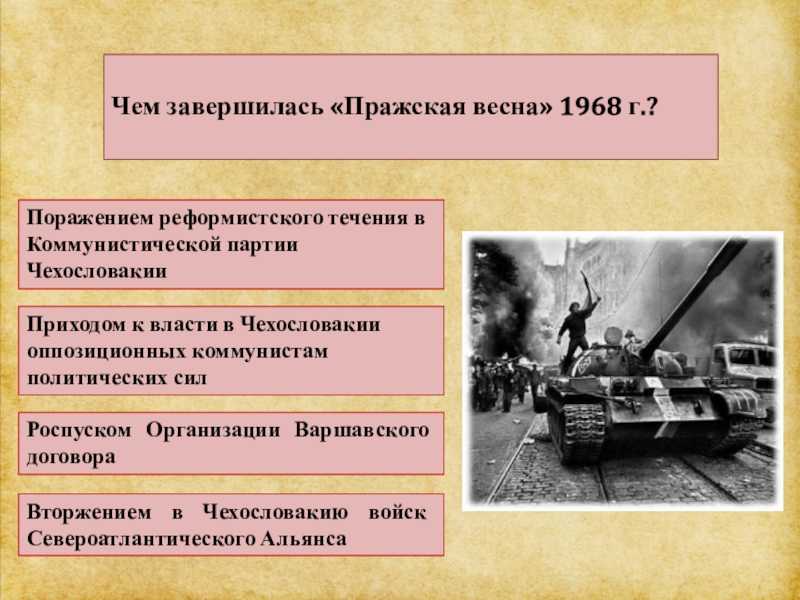 Операция Дунай положила конец реформам пражской весны