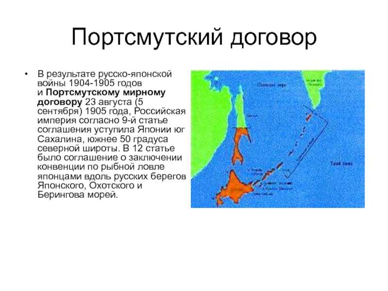 Портсмутский мир: причины, условия, последствия