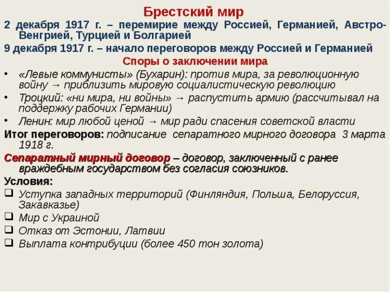 Худой мир: как россия вышла из первой мировой войны в 1918 году