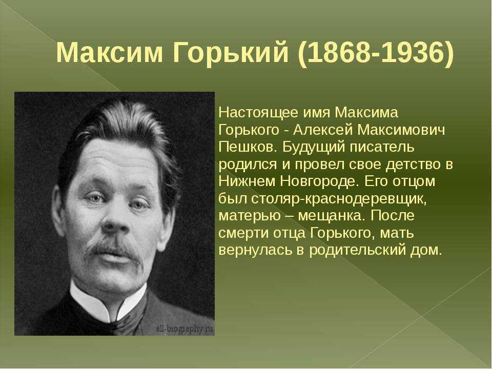 Почему горький неудобен современной элите :  аналитика накануне.ru
