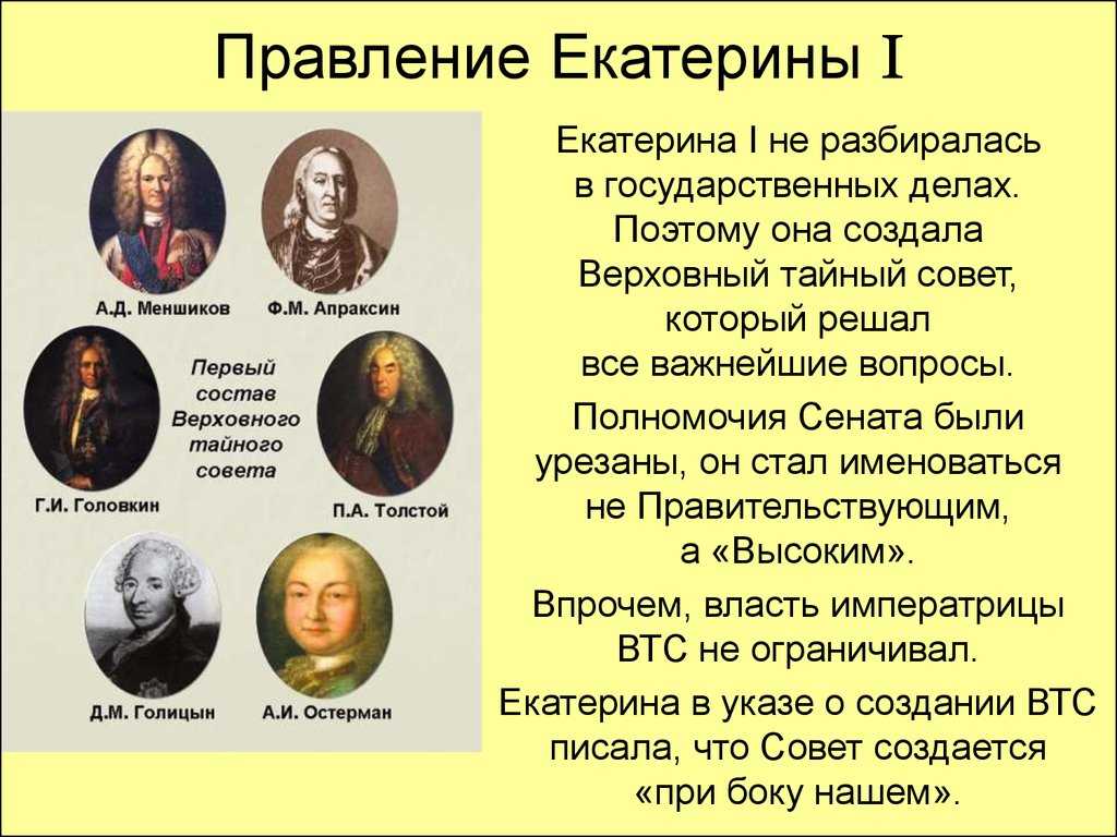 Образование верховного тайного совета