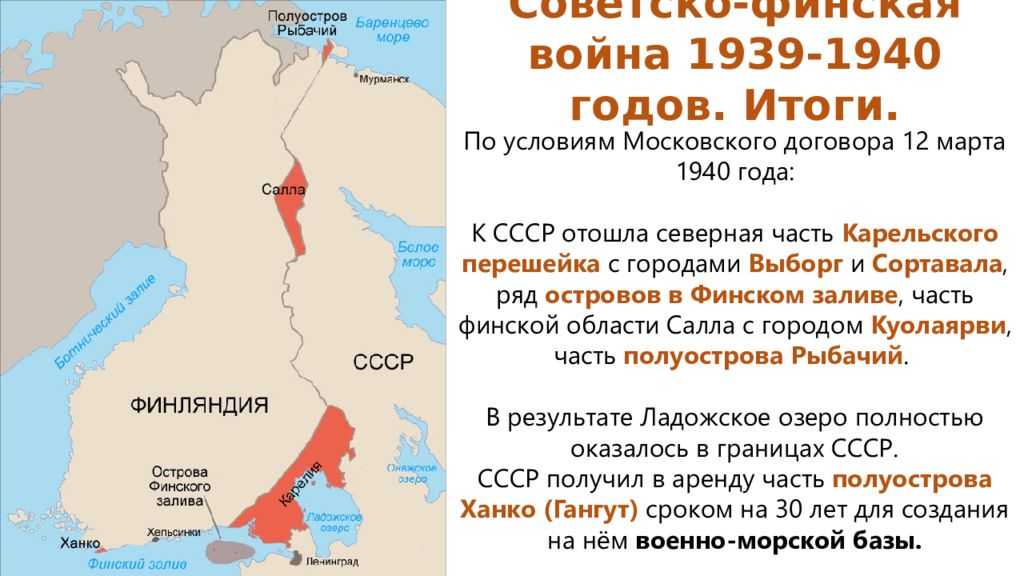 Советско-финская война 1939-1940 кратко