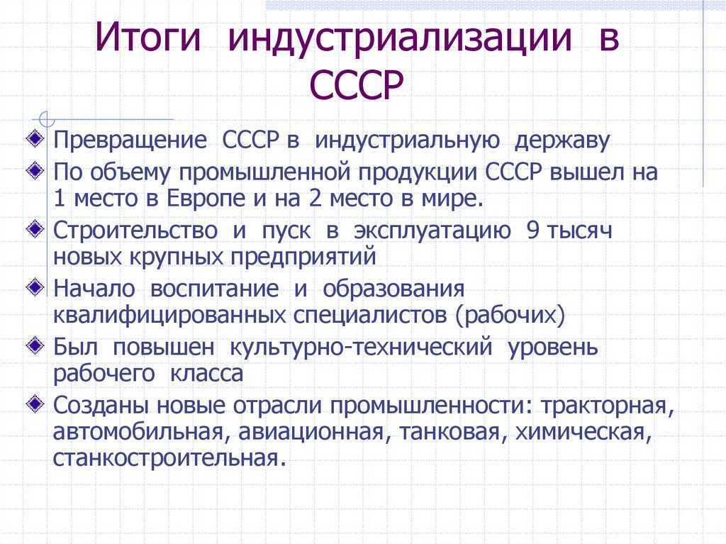 Индустриализация ссср