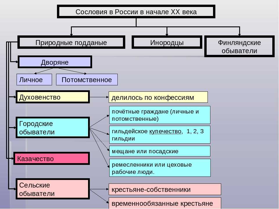 Сословная политика александра i (1801-1825 гг.)