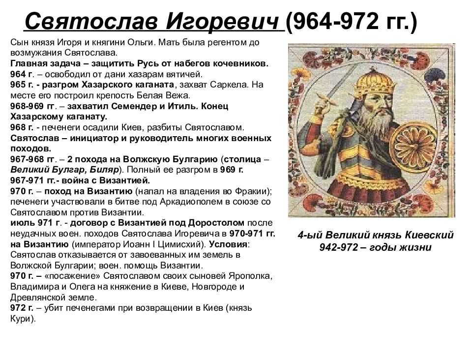 Дипломатия святослава